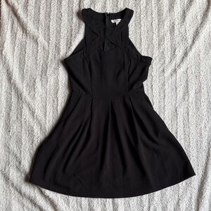 Speechless Black Halter Mini Dress cut out LBD with pockets!!
